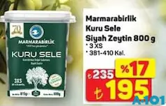 MARMARABİRLİK KURU SELE SİYAH ZEYTİN 800 G fiyat ve kampanya bilgisi